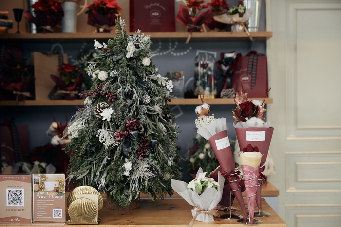 w/f浪花打造最時尚的聖誕花藝快閃店